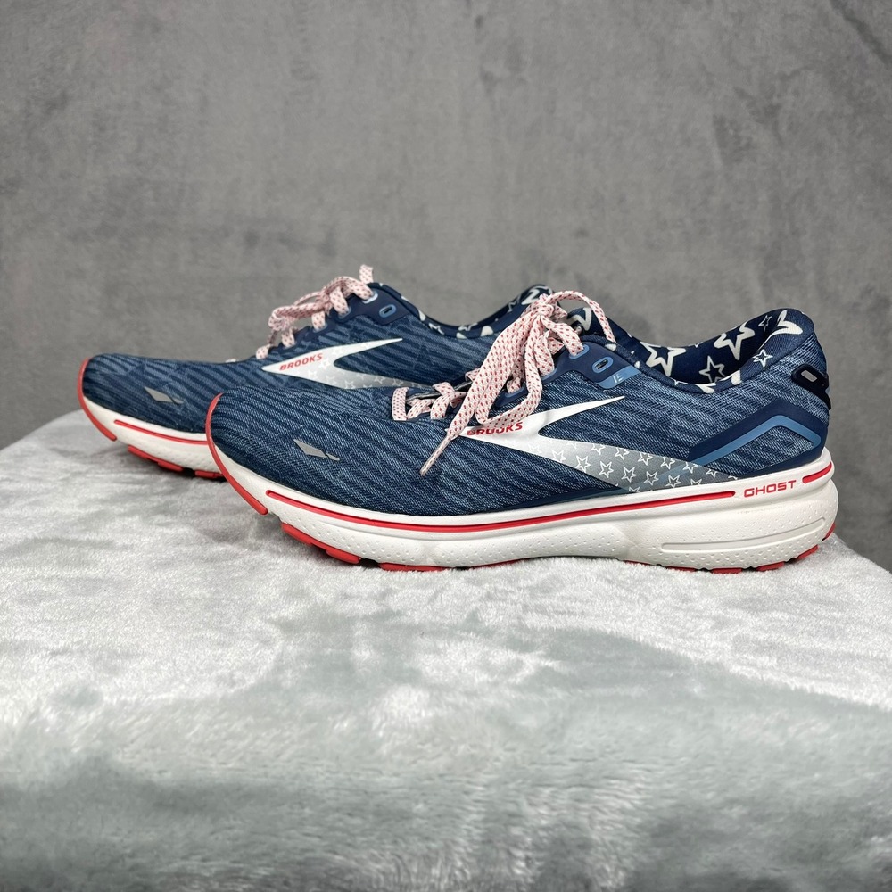 Brooks Ghost 15 Independence Day Womens 9 B Stars Stripes USA Running Shoes